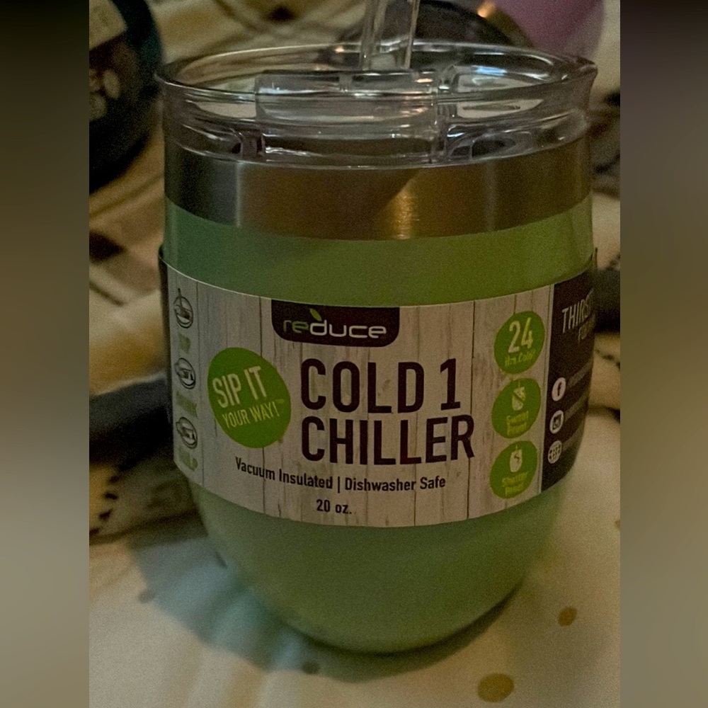 REDUCE 20 oz Cold 1 Chiller Tumbler, Stainless Steel - BPA Free MATCHA color
